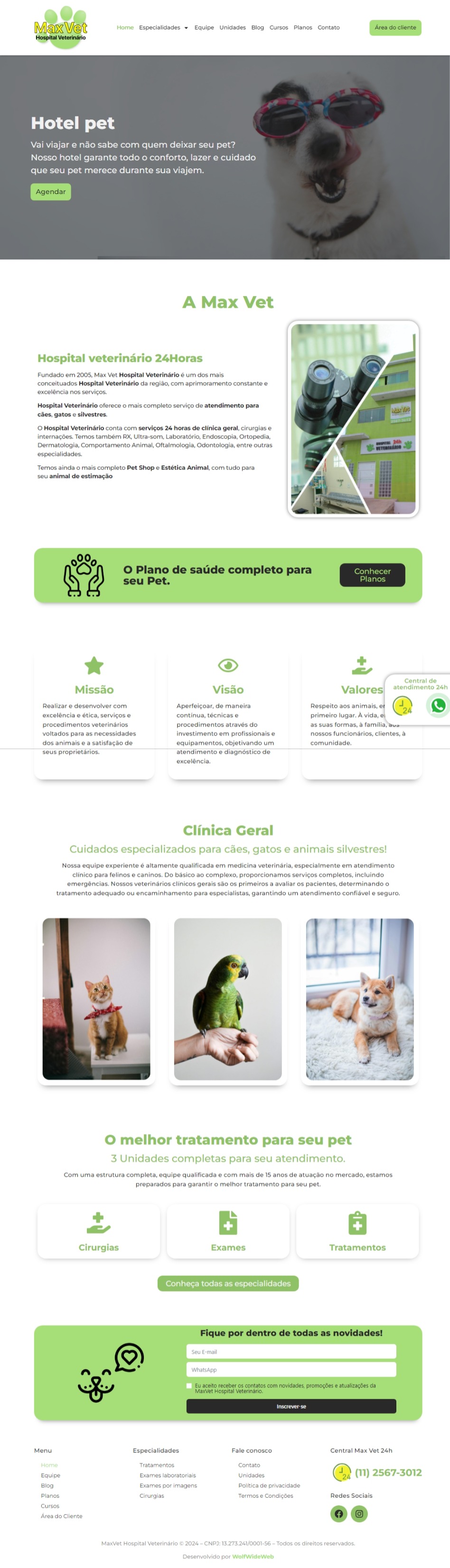 MaxVet Hospital Website